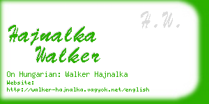 hajnalka walker business card